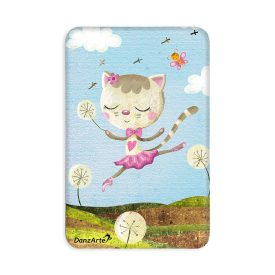   Magnet de frigider DanzArte "Pisica dansatoare pe pajiște"