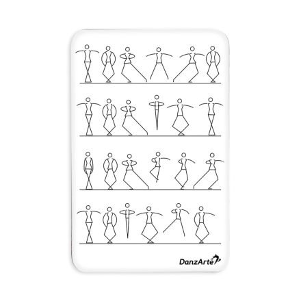 DanzArte  “Stick Figures Dancing” Vinyl Laminated Magneten