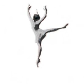   Mikelart POINTE SHOES pandantiv de argint pe fir de bumbac cerat