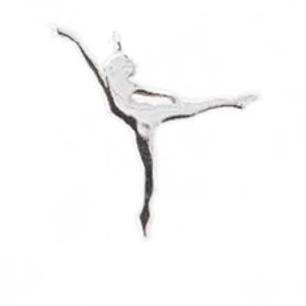 Mikelart POINTE SHOES pandantiv de argint pe fir de bumbac cerat