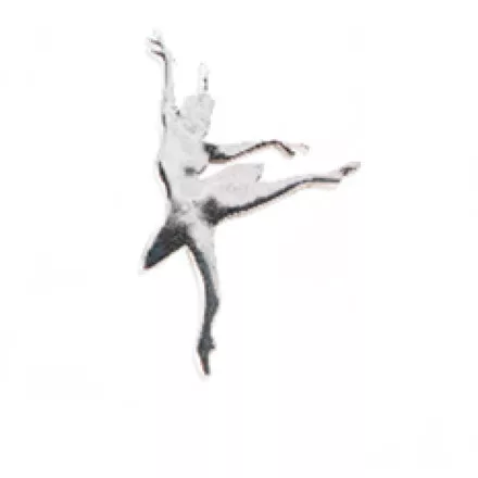 Mikelart POINTE SHOES silver pendant on waxed cotton thread