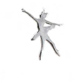   Mikelart POINTE SHOES pandantiv de argint pe fir de bumbac cerat