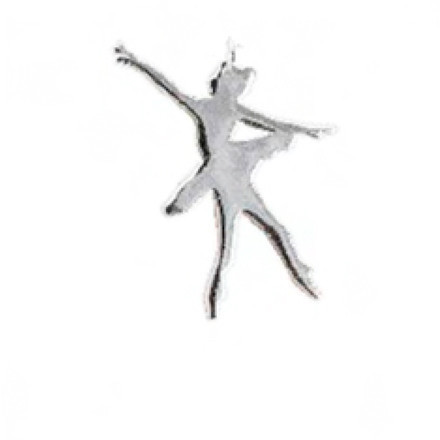 Mikelart POINTE SHOES pandantiv de argint pe fir de bumbac cerat