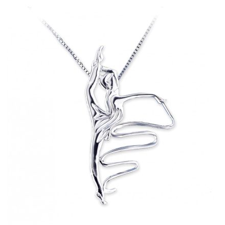 Mikelart GR01 Ribbon Snakes  Silver Necklace