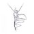 Mikelart GR01 Ribbon Snakes  Silver Necklace