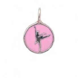   Mikelart POINTE SHOES pandantiv de argint pe fir de bumbac cerat