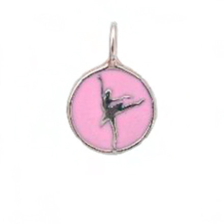 Mikelart POINTE SHOES pandantiv de argint pe fir de bumbac cerat