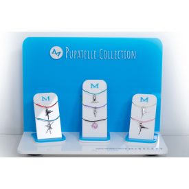   Mikelart Pupatelle POINTE SHOES ezüstmedál viaszolt pamutszálon