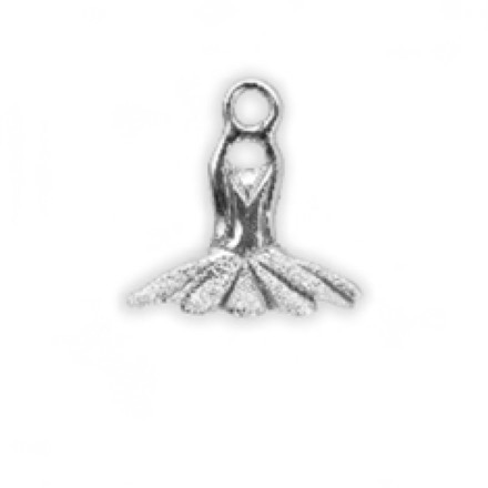 Mikelart POINTE SHOES pandantiv de argint pe fir de bumbac cerat