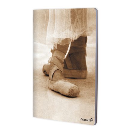 DanzArte “Pointe Shoes Sepia” A4 matt laminated notebook