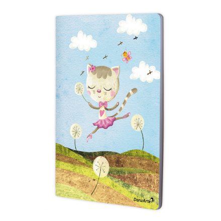 DanzArte “Dancing Cat On Meadow” A4 matt laminated notebook
