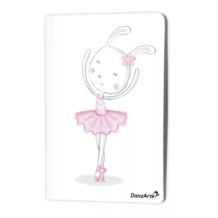 DanzArte “Dancing Bunny On Pointe” A5 Notebook matt, laminiert
