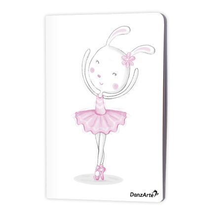 DanzArte “Dancing Bunny On Pointe” A5 matt laminated notebook