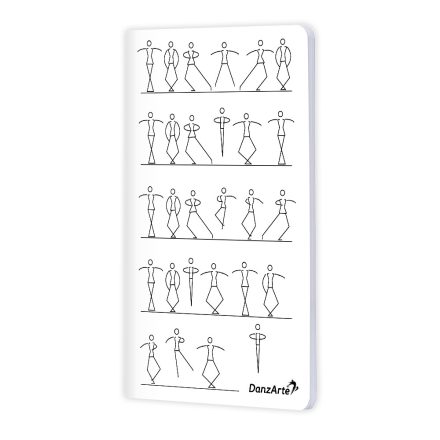 DanzArte “Stick Figures Dancing” A6 matt laminated notebook