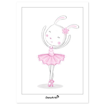 DanzArte képeslap “Dancing Bunny On Pointe”