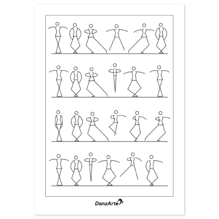 DanzArte “Stick Figures Dancing” Postcard