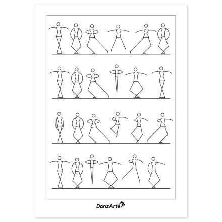 DanzArte “Stick Figures Dancing” Postkarte