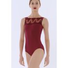 Wear Moi Belle leotard, with lace inserts, sleeveless