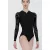 WM Felicite langärmliges Leotard mit samtigem Tüllrücken