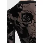 WM Felicite langärmliges Leotard mit samtigem Tüllrücken