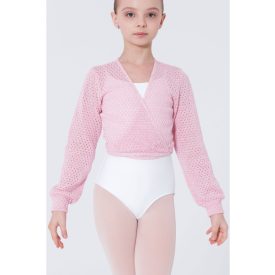 WM Guimauve wrap cardigan with shimmer