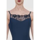 Body Wear Moi Jasmin cu bretele subțiri și inserție din dantelă brodată